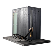 KUUT sauna with steam room, angled view