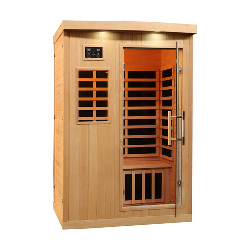 Canadian Spa Company Tremblant infrared sauna, angled view
