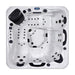 Rhodes hot tub, angled view