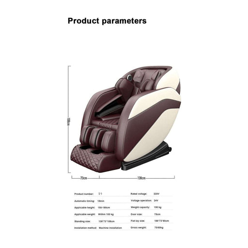 Sasaki 8 Series Royal 8R Hand massage chair in coffee beige, angled view