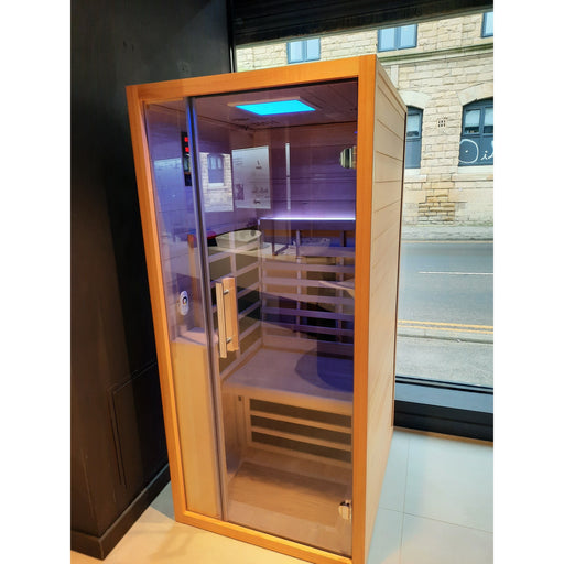 Jaquar Solo One sauna interior seating