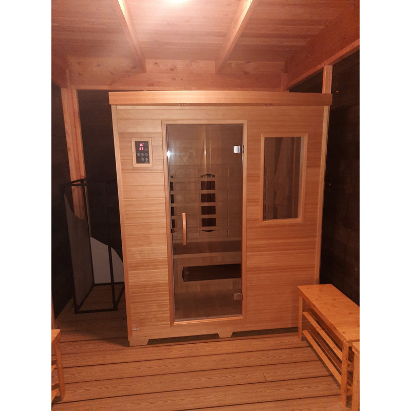 Fonteyn Bella 3 person infrared sauna, front view