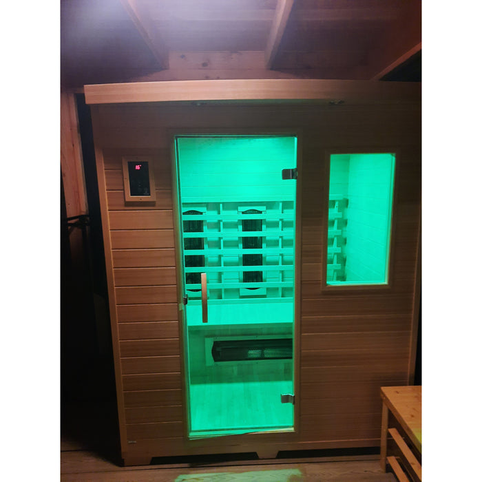 Fonteyn Bella 3 person infrared sauna control panel