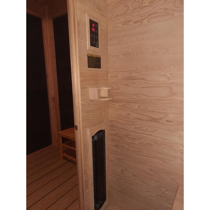 Fonteyn Bella 3 person infrared sauna glass door