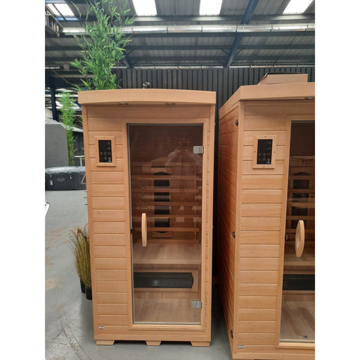 Fonteyn Bella 1 person infrared sauna, exterior wood finish