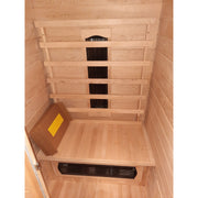 Fonteyn Bella 1 person infrared sauna, angled view