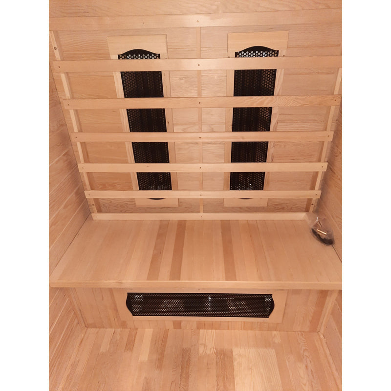 Fonteyn Bella 2 person infrared sauna interior seating