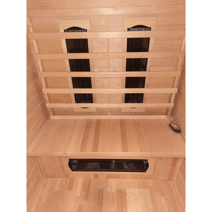Fonteyn Bella 2 person infrared sauna interior seating
