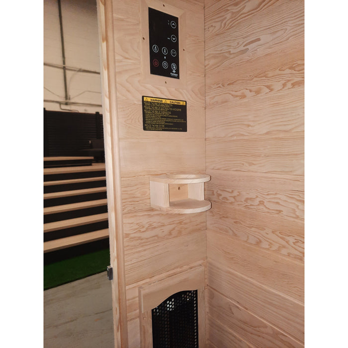 Fonteyn Bella 2 person infrared sauna control panel