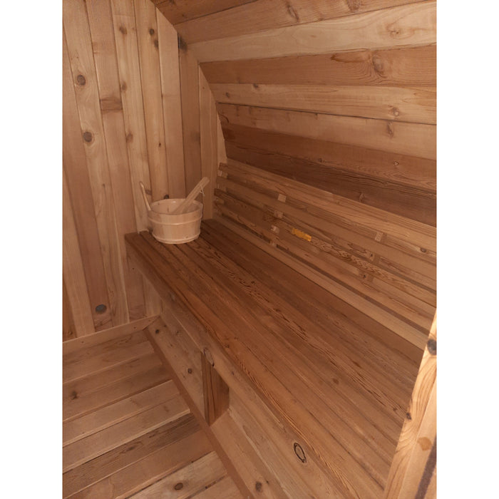 Fonteyn Rustic 6ft barrel sauna door detail