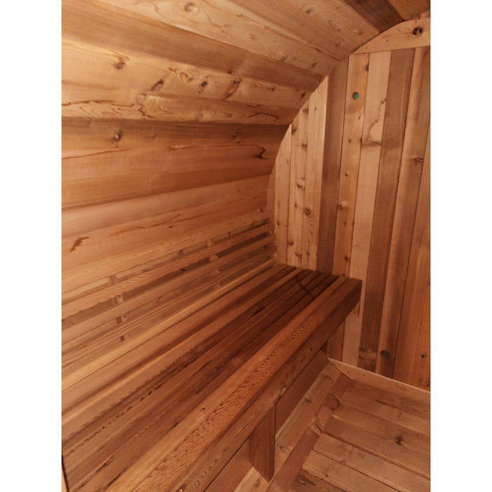 Fonteyn Rustic 6ft barrel sauna, interior detail