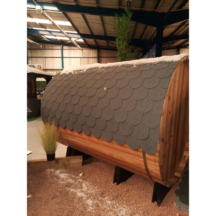 Fonteyn Rustic 7+1ft barrel sauna heater and rocks