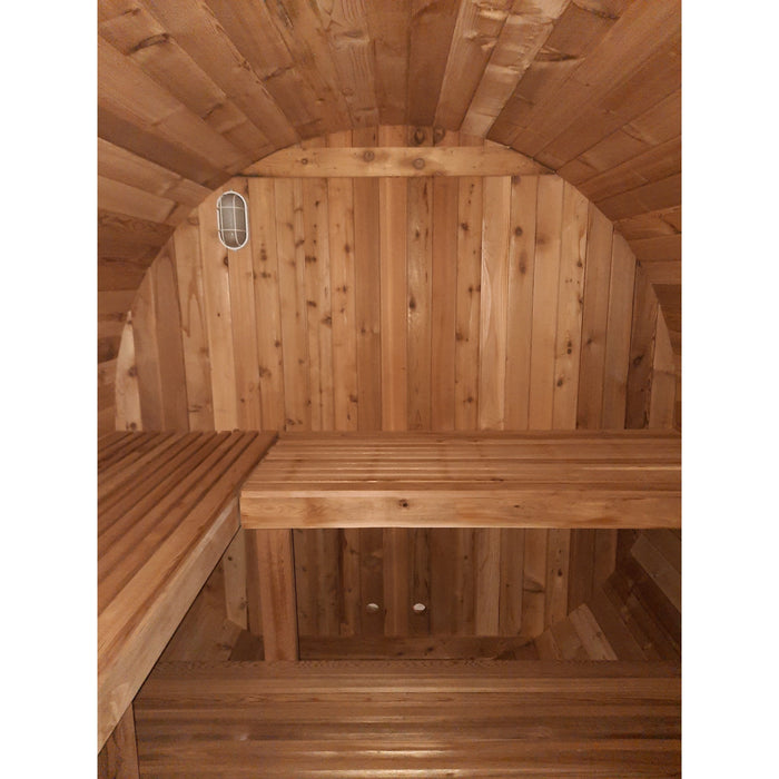 Fonteyn Grandview barrel sauna heater and rocks