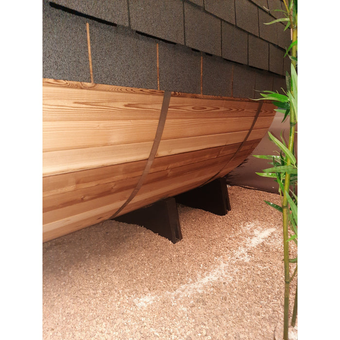 Fonteyn Grandview barrel sauna interior seating