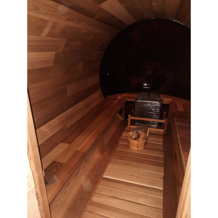 Fonteyn Panorama 1800 barrel sauna heater and rocks