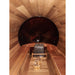 Fonteyn Panorama 1800 barrel sauna, angled view