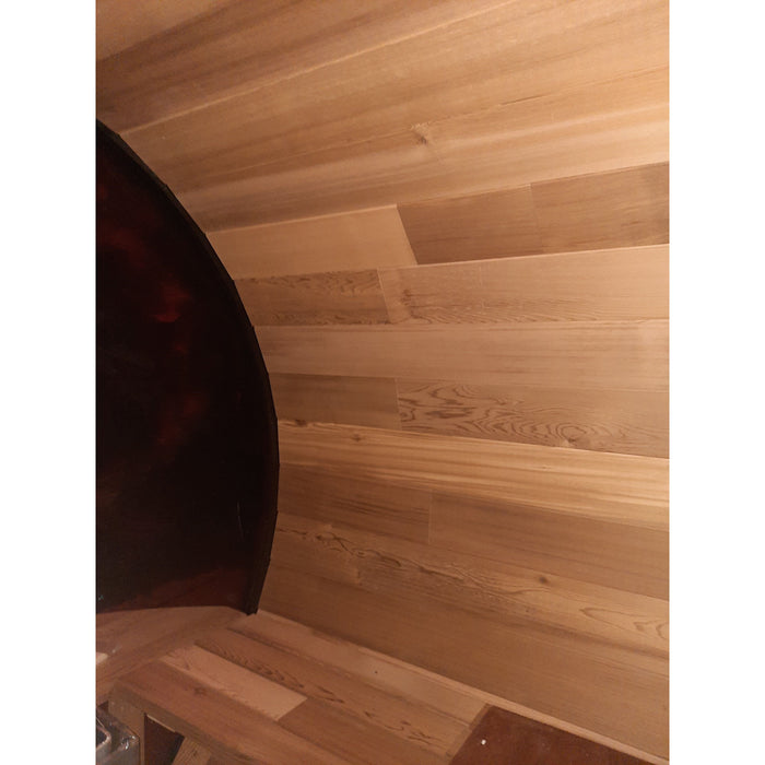 Fonteyn Panorama 2400 barrel sauna, interior detail