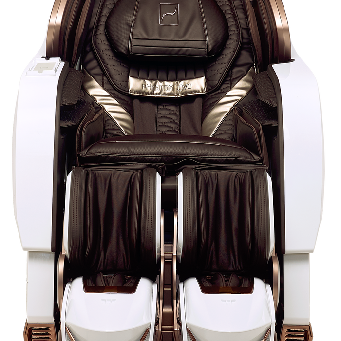 VComfort Bodyfriend Phantom Rovo 4D XD Pro massage chair in black, reclined position