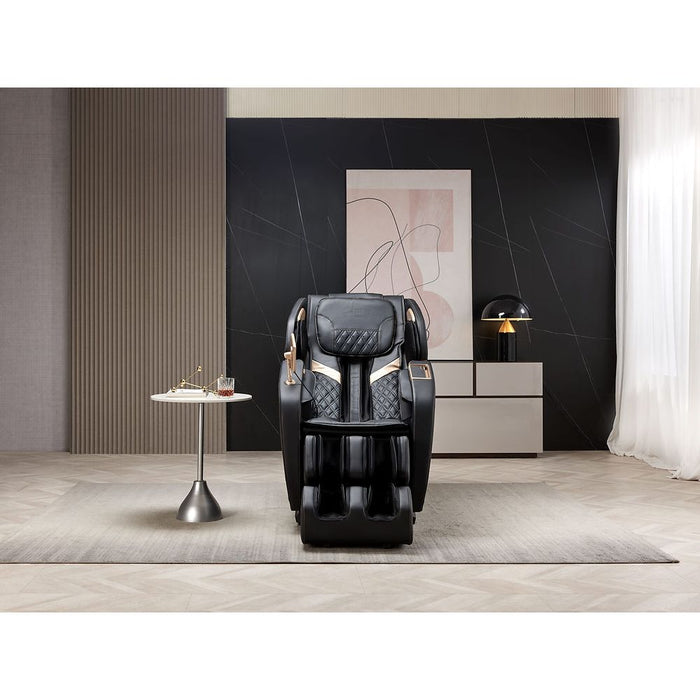 VComfort Xavier SL massage chair in black, side view