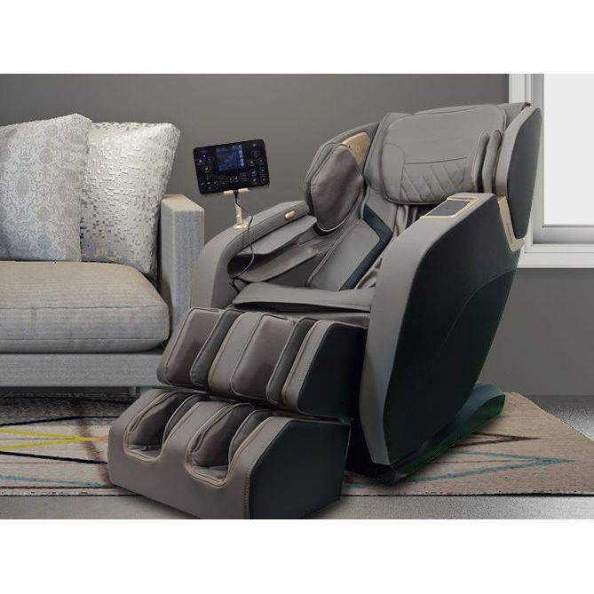 VComfort Xavier SL massage chair in black, angled view