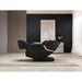 VComfort Xavier SL massage chair in black, reclined position