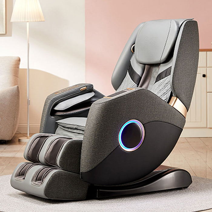 VComfort Kalkoona Max SL 3D Shiatsu massage chair in black, angled view