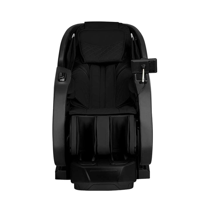 Sasaki 9 Series 6D AI massage chair in black, angled view