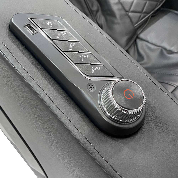 Sasaki 9 Series 6D AI massage chair, control panel detail