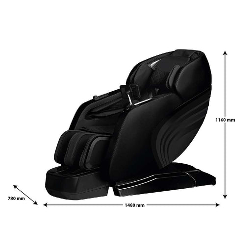 Sasaki 9 Series 6D AI massage chair dimension diagram