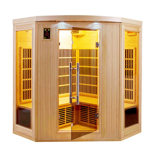 Apollon 4 person infrared sauna, exterior view