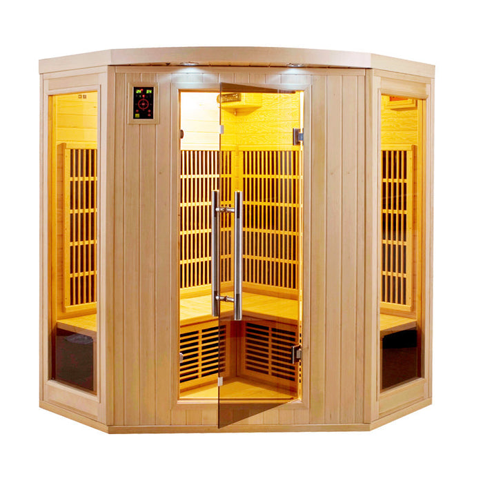 Apollon 4 person infrared sauna, exterior view