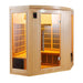 Apollon 4 person infrared sauna, angled view
