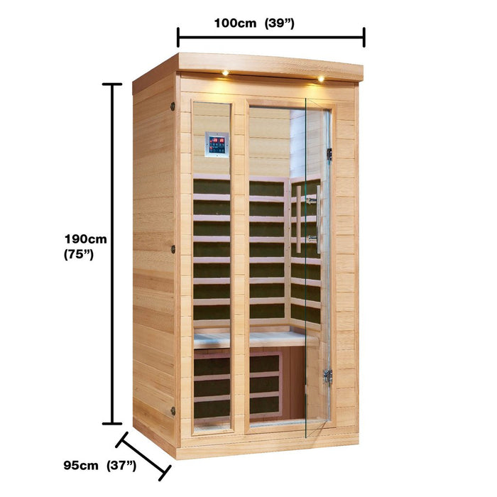 Canadian Spa Company Chilliwack infrared sauna dimensions diagram