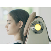 Synca CirC massage chair in black, side view