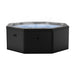 Wave Como 6 Person hot tub in charcoal black, full view