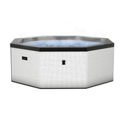 Wave Como 6 Person hot tub in pebble white, full view