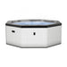 Wave Como 6 Person hot tub in pebble white, full view