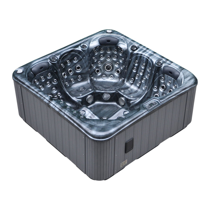 North River Spas Hydro hot tub interior seating and jets