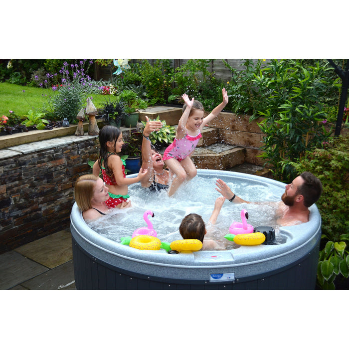 RotoSpa Orbis Round hot tub installed outdoors
