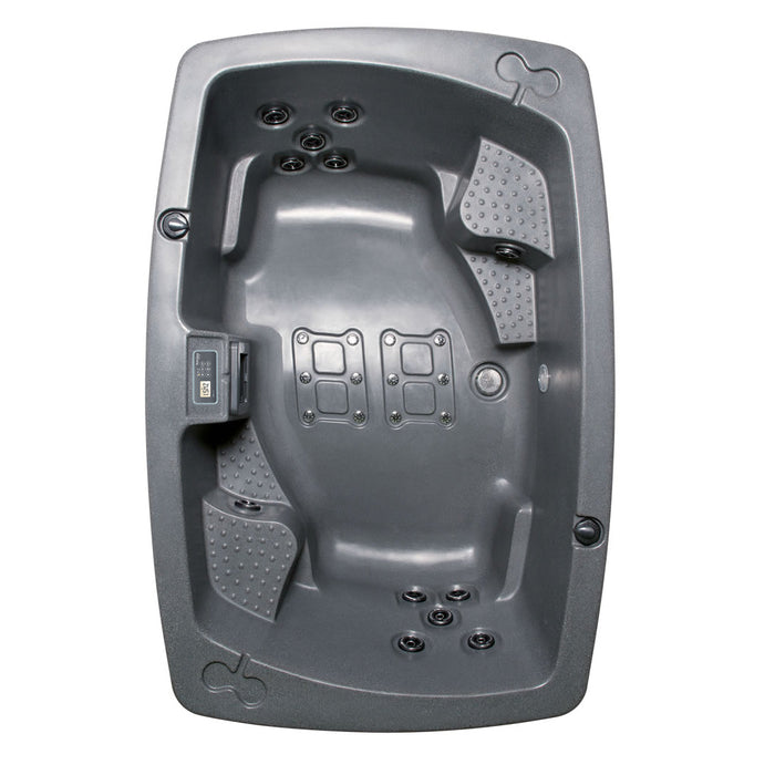 Bird's eye view of RotoSpa DuoSpa hot tub seating and jets
