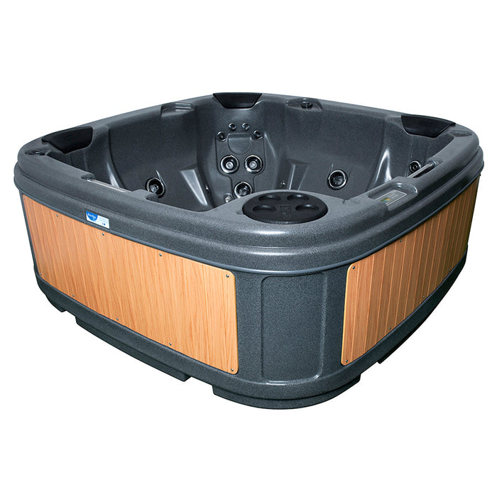 RotoSpa DuraSpa S380 Ultra hot tub, additional teak panel view