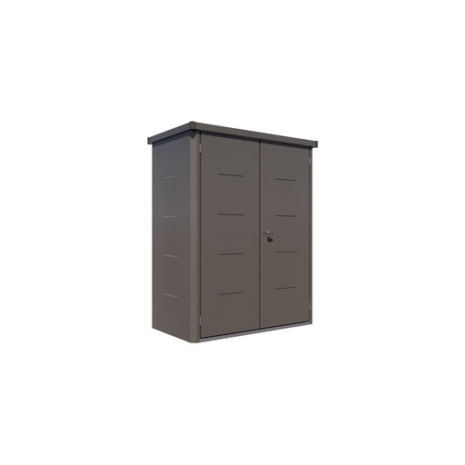 Telluria Giarmadio tall garden storage cabinet in anthracite, 193cm high with double doors closed
