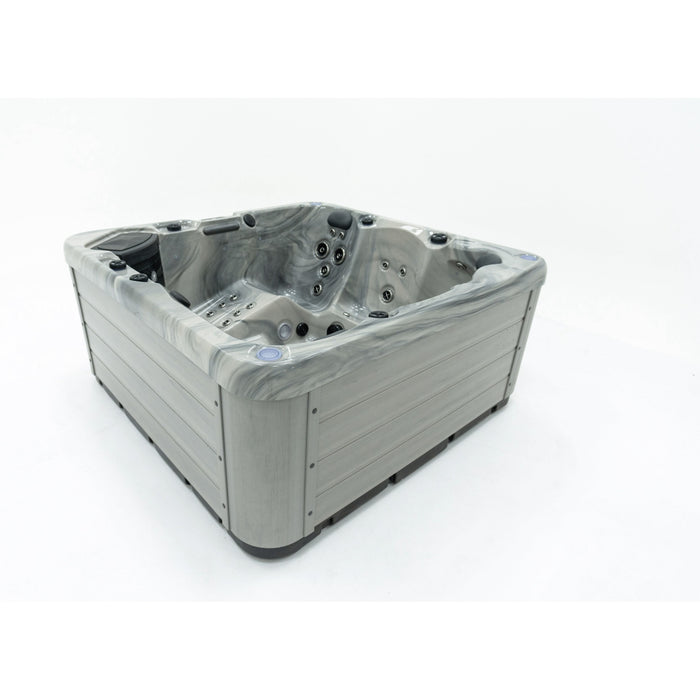 Hawaii hot tub with grey side panels