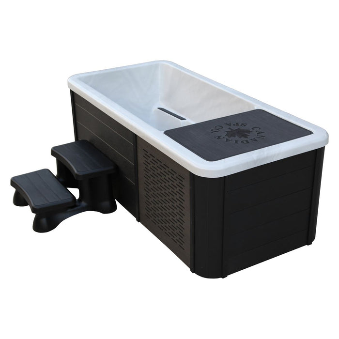 Canadian Spa Company Chill Therapy tub in a garden setting