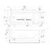 Technical drawing of Jaquar 160 whirlpool bathtub