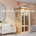 Canadian Spa Company Chilliwack infrared sauna, angled view