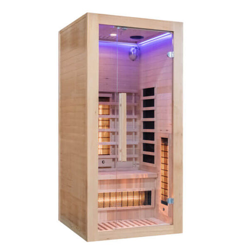 Miracle Sauna 1 person infrared sauna, side view