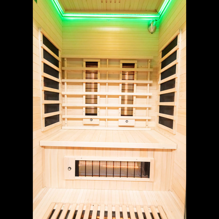 Miracle sauna 2 person far infrared sauna with green 