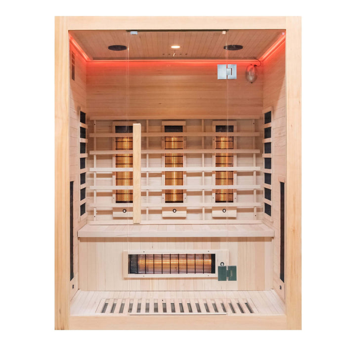 Miracle sauna 3 person far infrared sauna with red light