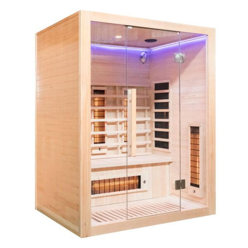 Miracle sauna 3 person sauna with purple light